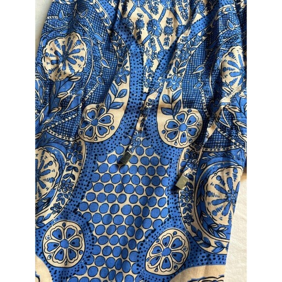 Rose & Thyme Womens Pants Multicolor Geometric High Rise Pull On Smocked Boho S - Picture 7 of 9